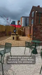 This weekend Alfresco at @alfred_works officially opens. A social space for families, sports fans and just a good gathering with friends. But I thought I would pop along and get a sneaky peek at what it looks like. 

You can expect to find 4 food traders including @esmiescaribbeanfusion, @brummifood, @brokenbonebbq and @howlinchickenuk, a bar, play area for children including a pirate ship, lots of TVs for watching the game (would be a perfect spot for the World Cup) and darts coming soon too. 

With kids eating free during half-term, it makes the perfect spot to stop. 

Will you be visiting? 

#wheretowatchtheworldcup #birmingham #streetfood #indigbeth