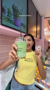 The creator visits a Snowflake Gelato location to showcase their new 'Snow Peach' gelato and a selection of mojitos and iced matcha drinks. The video features a tour of the shop, a look at the gelato-making process, and a taste test with a friend.
