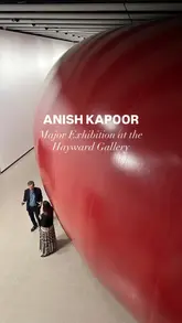 A montage video showcasing the Anish Kapoor exhibition at the Hayward Gallery, featuring various large-scale sculptures, mirror installations, and abstract art pieces.