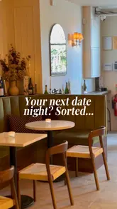 A short, aesthetic montage showcasing the interior and menu of a wine bar called Melo Melo, highlighting its suitability for date nights and casual drinks.