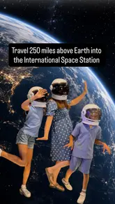 A family visits Eclipso, a VR experience in London, where they explore a space-themed simulation. The video shows the children wearing VR headsets and interacting with the virtual environment, highlighting it as a family-friendly activity.