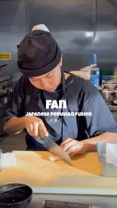 A high-quality montage showcasing the preparation and presentation of various Nikkei dishes at FAN, a restaurant in Notting Hill. The video highlights the intricate plating of ceviche, tempura tacos, and nigiri, alongside refreshing cocktails, emphasizing the restaurant's focus on Japanese-Peruvian fusion.