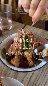 A review of Saawaros, a Thai restaurant located within The Albert Arms pub in Elephant and Castle, featuring a variety of dishes including oysters, northern Thai sausage, crispy chicken, and roasted banana ice cream.