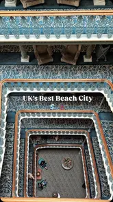 A travel montage showcasing a day trip to Brighton, featuring hotel room views, the beach, the pier, and local streets.