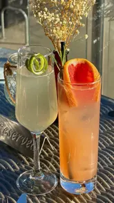 A montage showcasing the outdoor seating, river views, and street food and cocktail menu at The Star Inn The City in York.