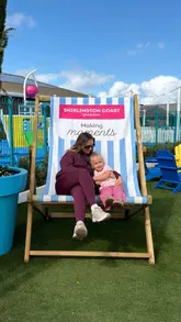 A family vlog showcasing a stay at Skirlington Coast holiday park, highlighting the accommodation, swimming pool, arcade, fishing lake, and dining options.