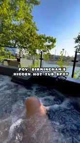 A POV-style video showcasing a hot tub experience at a glamping site in Birmingham, highlighting the relaxing, scenic nature of the location.