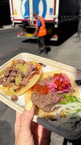 A vlog-style review of Sonora Taqueria in Stoke Newington, London, featuring the creator's experience trying various tacos and a quesadilla, highlighting the handmade flour tortillas and the DIY salsa station.