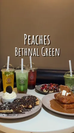 Delicious dishes at Peaches London, showcasing vibrant flavors and a cozy dining atmosphere.