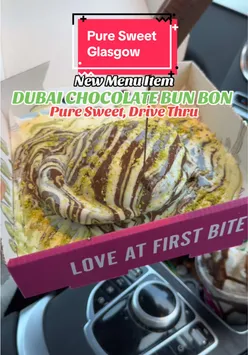 Indulging in the Dubai Chocolate Bun Bon and other sweet treats at Pure Sweet Glasgow's new dessert menu.