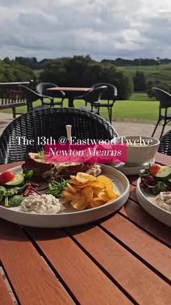 Enjoying a light lunch with a view at Eastwood Twelve in Newton Mearns, Glasgow—perfect food spot!