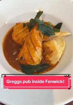 Golden Flake Tavern in Newcastle serving Greggs favorites in a traditional pub setting, opening this weekend!