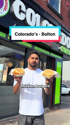 Delicious chicken burgers offer at Colorado's in Bolton with 50% off. Enjoy halal food at 116 Derby St!