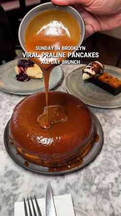 Delicious viral pancakes served with toppings in London, perfect for halal food lovers