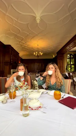 Fanhams Hall, a Jacobean mansion, featuring lush gardens, a Japanese tea house, and lakeside dining near London.