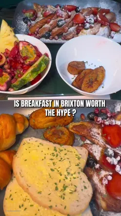 Delicious brunch at Breakfast in Brixton with classics like hardo bread, despite slow service and long wait.