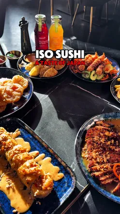Sushi platter featuring assorted rolls at ISO Sushi in Wolverhampton, a must-try for food lovers!