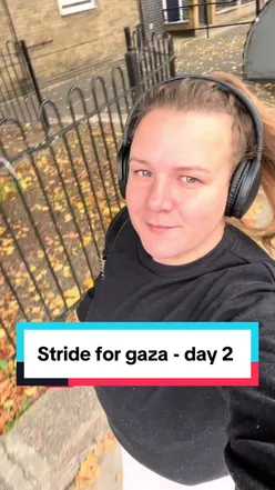 Participant on day 2 of Stride for Gaza, raising funds for Medical Aid for Palestinians while walking 98km.