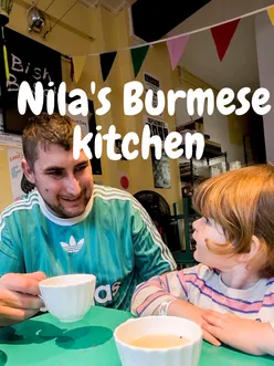 Enjoying Burmese curries and spring rolls at a Trafford Park kitchen in Manchester, total spend £27.20.