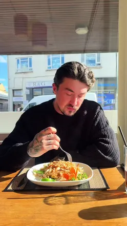 Delicious Thai dishes at a hidden gem café near the Campsies, perfect for foodies visiting Glasgow.