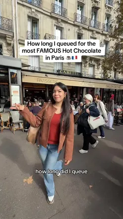 Rich hot chocolate experience at Carette in Paris, capturing cozy moments and indulgent flavors.