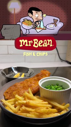 Delicious fish and chips from Mr Bean, perfect for easy cooking at home. Recipes in bio!
