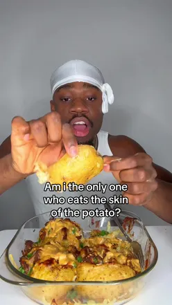 Delicious potato skins served at a cozy spot, perfect for sharing and enjoying with friends. #potatoskin #foodtok