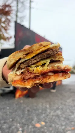 Delicious breakfast sandwich from TCW in Lusk & Drogheda, perfect for hangovers and foodies! #IrelandYumz #Tasty