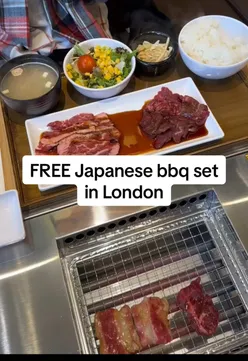 Grand opening of Yakiniku Like in Stratford offering free Japanese BBQ set meals for the first 100 customers daily.