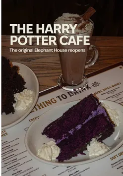 Outdoor view of the Elephant House cafe in Edinburgh, famous for its Harry Potter history and vibrant ambiance.