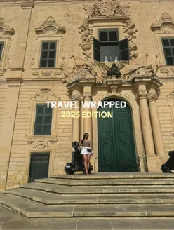 Traveler celebrating 20 new destinations in 2025, excited for future adventures with travel-themed decor.