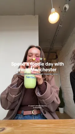 “Girlie day in Manchester enjoying coffee, Thai soup, shopping, and treats from Fat Pats.”