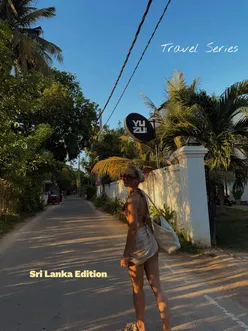 Travel blogger preparing to share past adventures in Sri Lanka, highlighting culture, food, and surf experiences.