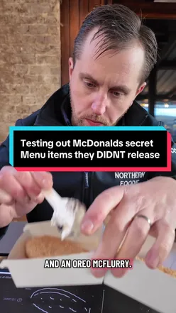 Content creators testing unreleased McDonald's secret menu items at a fun TikTok event.
