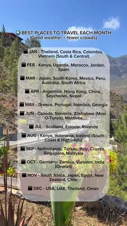 Travel agent sharing a month-by-month guide for smarter travel to avoid crowds and high prices.