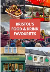 The creator visits five different food and drink businesses in Bristol—Wai Yee Hong, Matina, Big Nath's BBQ, Bristol Sweet Mart, and Corks of Cotham—as part of a promotional campaign for the Bristol24/7 'Bristol Legends' awards. The video features quick cuts of the creator at each location, highlighting the food, atmosphere, and products available at each spot.