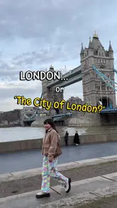 A travel guide video outlining a walking route through the City of London, highlighting historical landmarks and architectural points of interest, with a brief stop at a coffee shop.