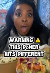A creator visits Döner Klubhaus to review their Döner kebab and Döner box, comparing the experience to authentic German Döner.