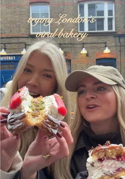 named one of the UK’s best bakeries 👀🥐🍰 a mini vlog of our long awaited visit!!! 🥮☕️ the rhubarb danish was absolutely next LEVEL & really surprised us, also I can so see why their beignet (ours was black forest) are so popular 😮‍💨 SO keen to go back to try more / their savoury menu!!  📍 fortitude bakehouse, london