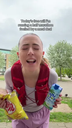 Can a meal deal fuel a half marathon?? #running #runtok 