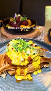 A short, music-driven montage showcasing a variety of brunch dishes, desserts, and drinks at Milk & Egg. The video features close-up shots of waffles, eggs, tiramisu toast, and colorful beverages, interspersed with brief glimpses of the cafe interior.