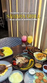 A promotional video showcasing the interior and a wide variety of dishes at Sahara Grill in Birmingham, highlighting their halal steak and grilled food offerings.