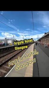 The video documents a day trip from Saltcoats to Glasgow, featuring a stay at the Argyle Hotel and meals at Buck's Bar and Bread Meats Bread. The creator provides a voiceover narration of their itinerary, including travel, hotel amenities like the pool and sauna, and food reviews.