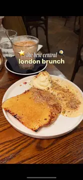 A review-style video featuring a visit to Brother Marcus, showcasing their Mediterranean-inspired brunch menu, including sweet potato fritters and a unique tsoureki French toast.