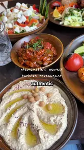 A review of a new Turkish restaurant in Newcastle, featuring close-ups of mezze, grilled meat platters, and dessert, alongside shots of the venue's interior.