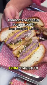 A short, punchy review of Zula Burger in London, showcasing their menu including burgers, hot dogs, fries, and cheesecake. The video uses text overlays to highlight the food and the experience, with close-up shots that emphasize the quality and texture of the dishes.